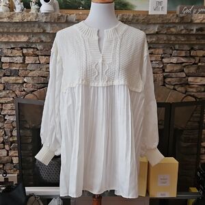 Elegant White Women's Top Blouse